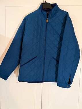 Crown & Ivy Men’s Quilted Blue Jacket ~large~NWT